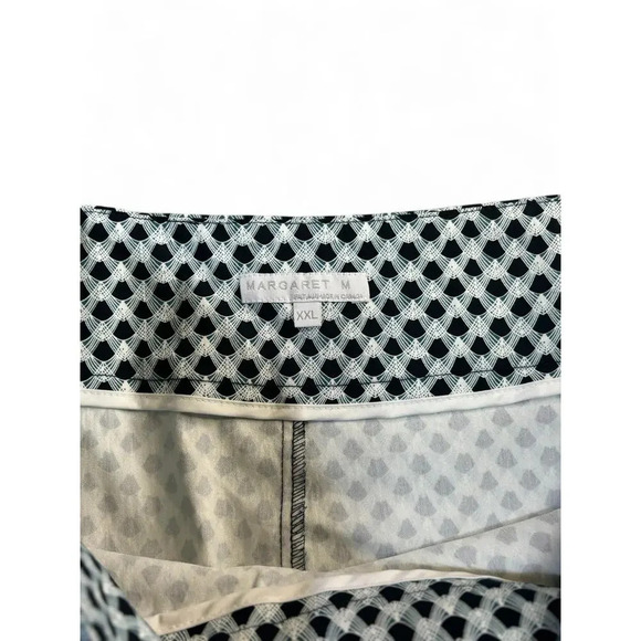 Margaret M Slimming Pencil Skirt Grey & White Patterned Stretch Pull On - Picture 2 of 7